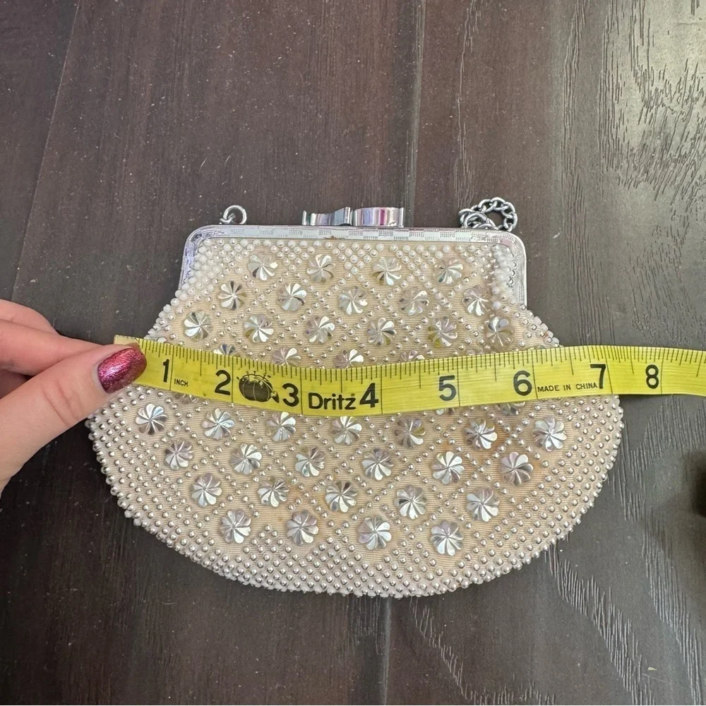 Vintage handmade beaded clutch/mini purse Fairycore glam - Picture 7 of 8